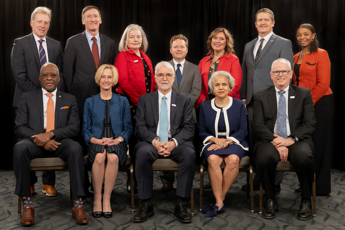 Most of the cabinet of the President of the U of I System, circa 2024.