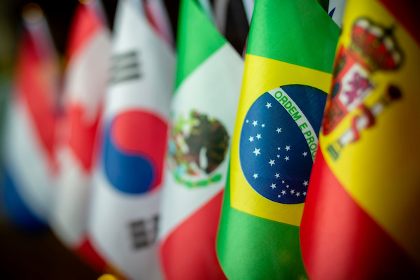 row of international flags