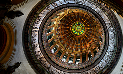 interior of Illinois State Capitol dome