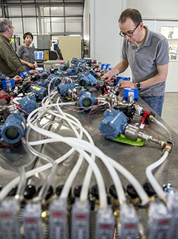 engineers working on ventilator prototypes